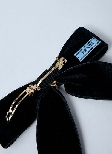 Prada Velvet Hair Clip Black pra0259011