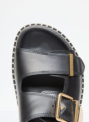 Chloé Rebecca Leather Slides Black chl0255027