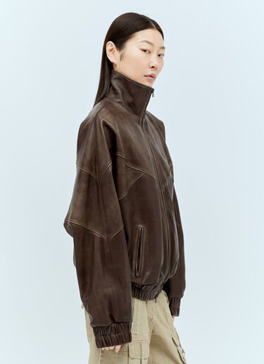 Acne Studios 柔软皮革夹克  棕色 acn0256017