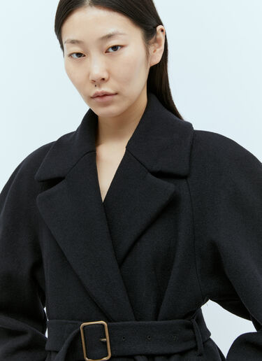 Dries Van Noten Wool Belted Coat Black dvn0254004