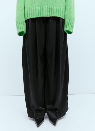 ワイドレッグサテンパンツ JW Anderson ワイドレッグサテンパンツ ブラック jwa0254001