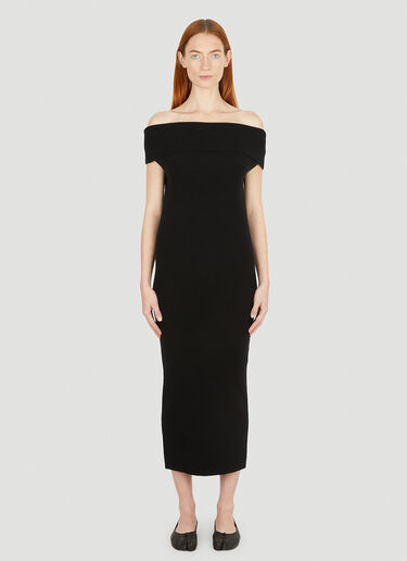 TOTEME Off-Shoulder Dress Black tot0251041
