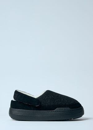 Moon Boot Park Clog Felt Mules Black mnb0260008