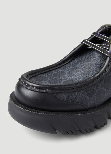 Gucci Supreme Print Lace-Up Shoes Black guc0147105