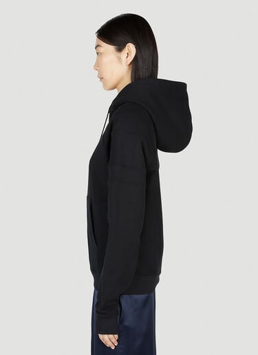 Saint Laurent Embroidered Logo Hooded Sweatshirt Black sla0252007