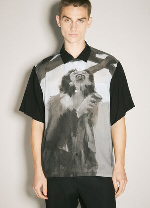 Burberry Graphic Print Shirt Brown bur0158003