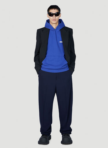 Balenciaga 徽标印花连帽运动衫 蓝色 bal0151025