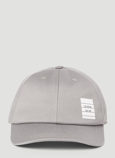 Logo Patch Baseball Cap Thom Browne Logo Patch Baseball Cap Grey thb0153020