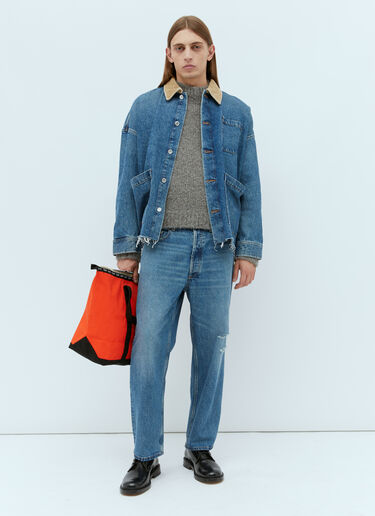 A.P.C. x JWA テーパードディストレスジーンズ  ブルー apc0154009