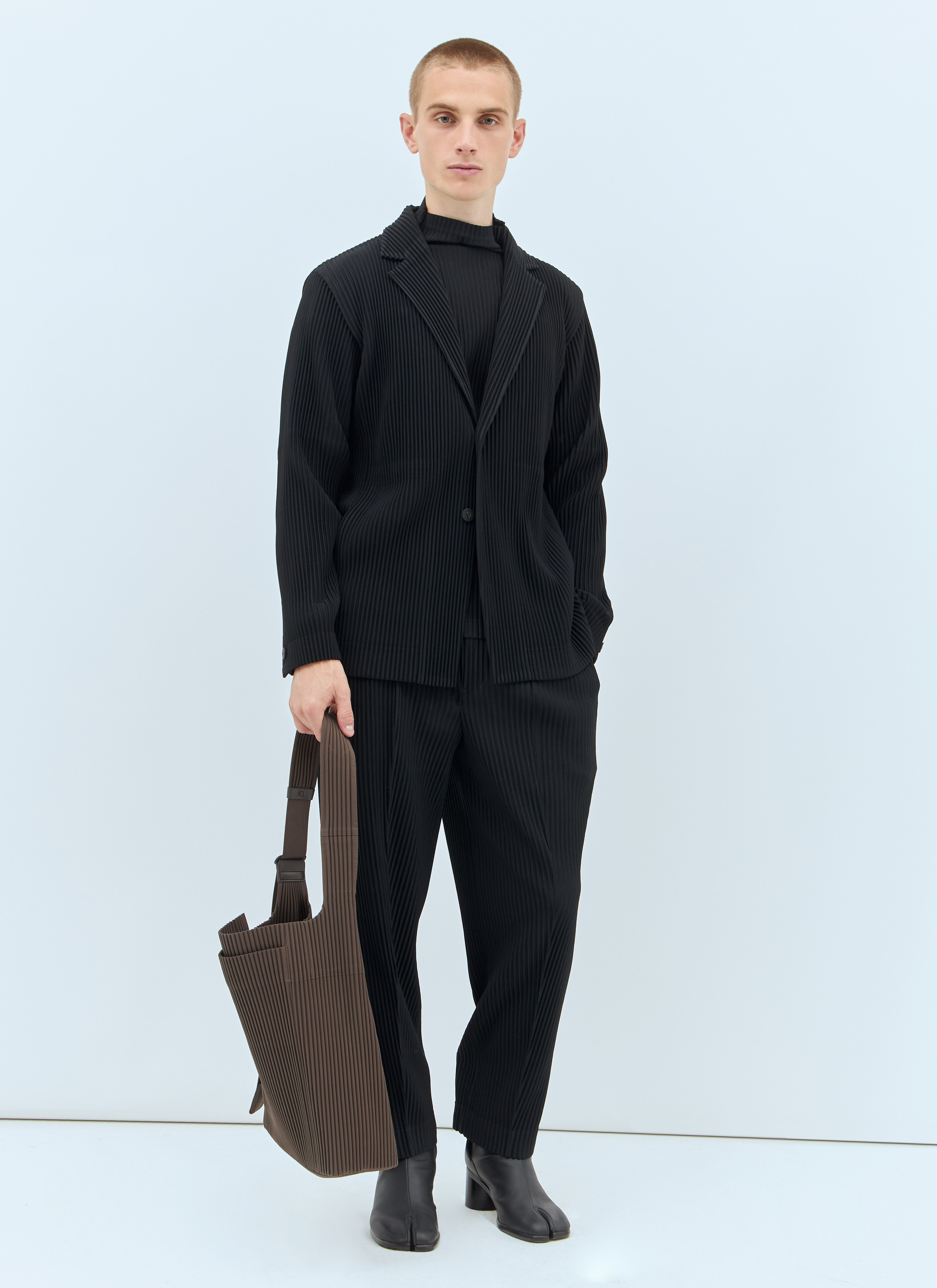 Homme Plissé Issey Miyake メンズ シングルブレスト プリーツ