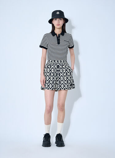 Moncler 스트라이프 로고 모티프 폴로 셔츠 블랙 mon0260024