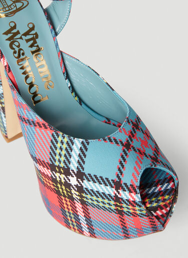 Vivienne Westwood Vargas Elevated Platform Peep Toe Heels Blue vvw0251137