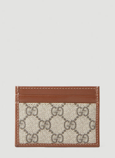 Gucci GG Logo Patch Supreme Cardholder Beige guc0147141