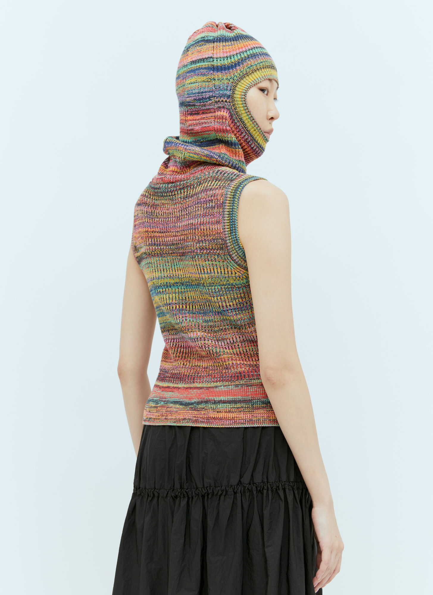 Aries Spacedye Knit Balaclavest In Multicolour