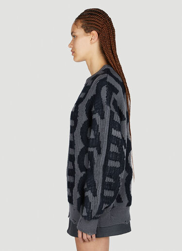 Marc Jacobs Monogram Distressed Sweater Grey mcj0251007