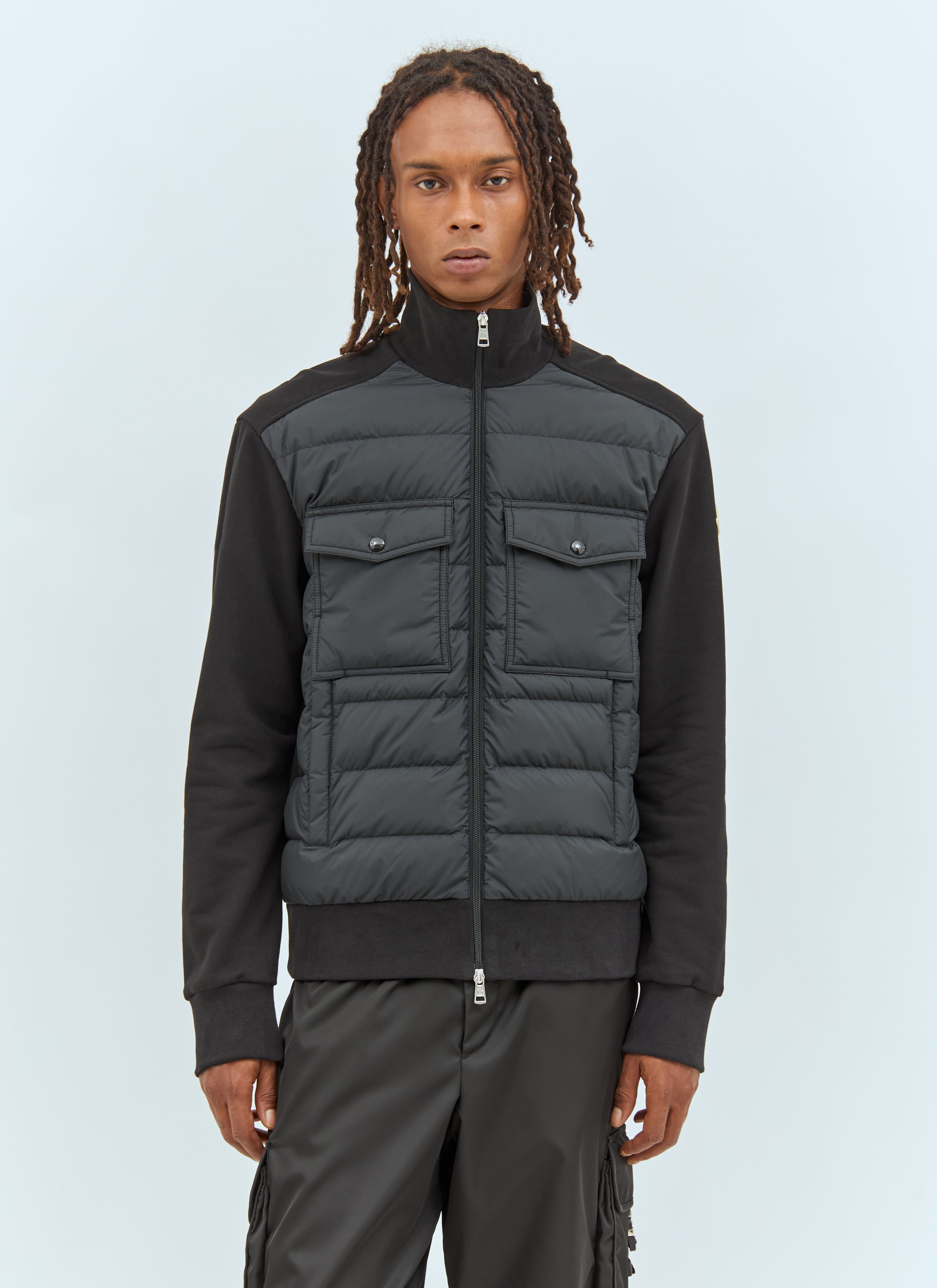 Moncler Men s Padded Zip Up Cardigan in Black LN CC