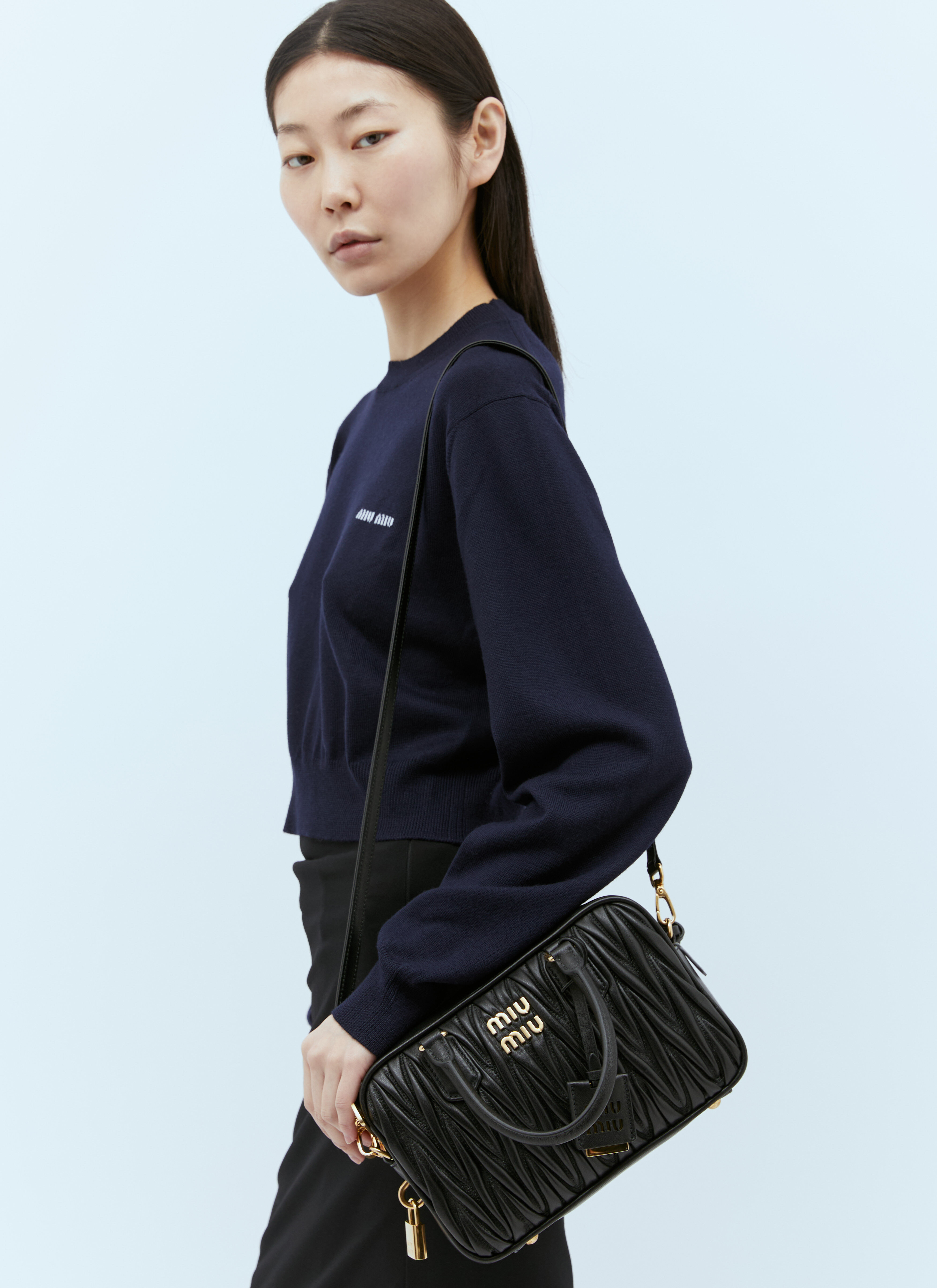 Miu Miu Women's' Arcadie Matelassé Handbag in Black | LN-CC®