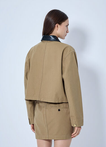 LN-CC® - Balenciaga: Cropped Workwear Jacket - Beige Balenciaga Cropped Workwear Jacket Beige bal0265020