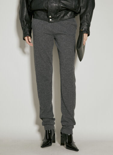 Saint Laurent High-Rise Cashmere Leggings Grey sla0254002