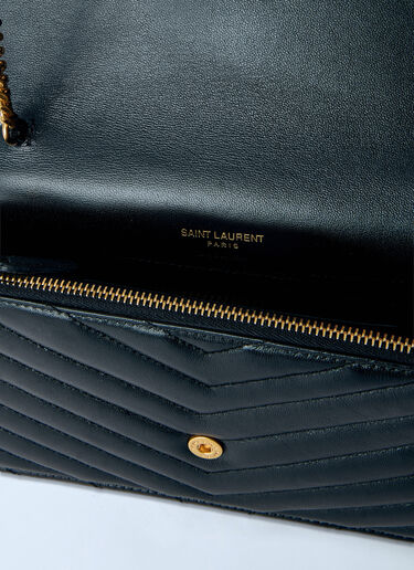 LN-CC® - Saint Laurent: Cassandre Envelope Chain Wallet - Black Saint Laurent Cassandre Envelope Chain Wallet Black sla0265132