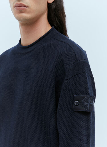 Ghost Compass Patch Wool Sweater Stone Island Ghost Compass Patch Wool Sweater Navy sto0154014