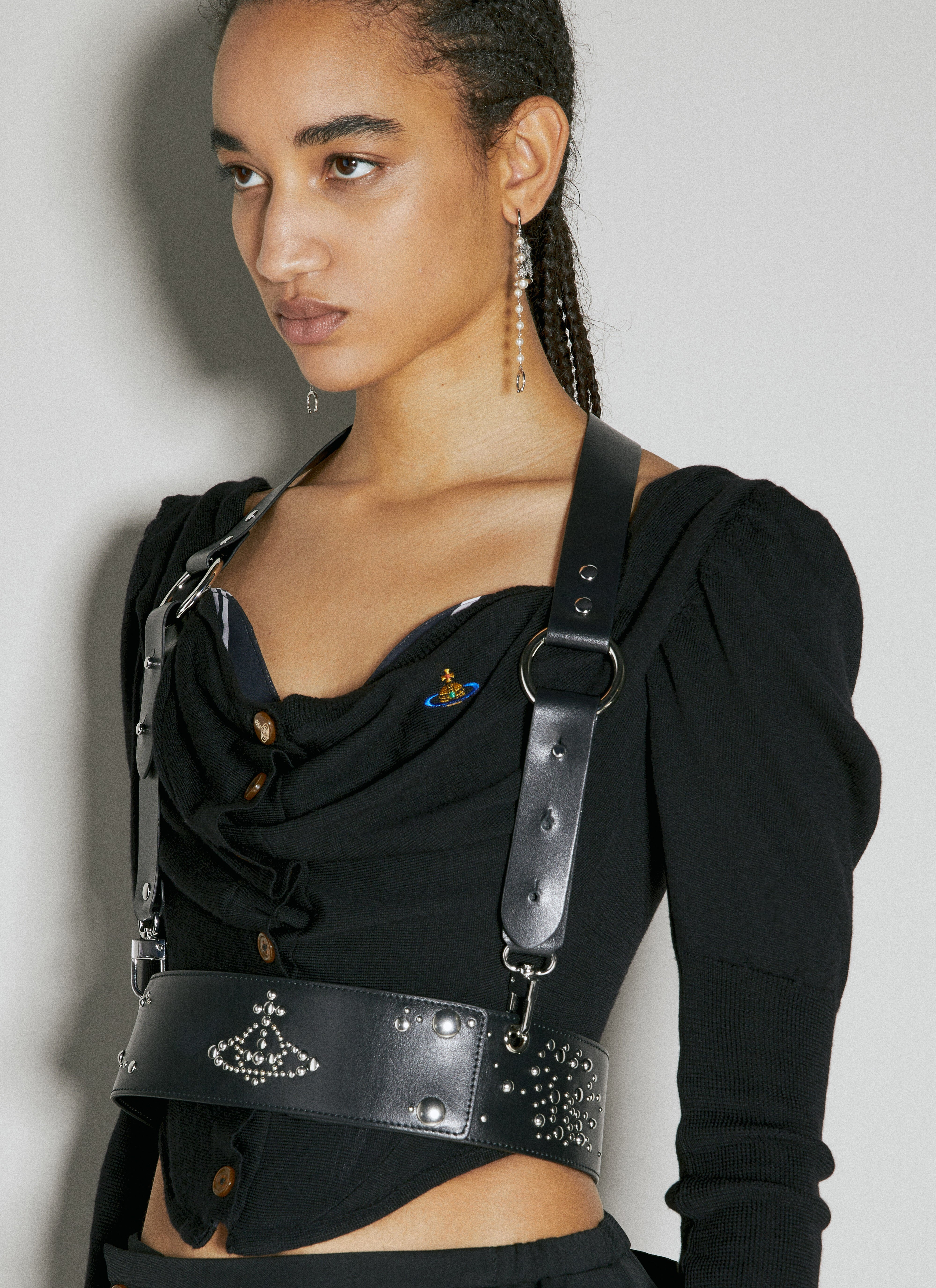 Vivienne Westwood Women's' Stud Embellished Harness in Black | LN-CC®