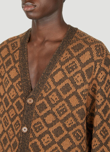 Faces Tiles Cardigan Acne Studios Faces Tiles Cardigan Brown acn0153057