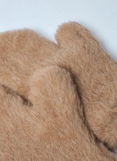 Max Mara 泰迪绒面料连指手套 米色 max0259028