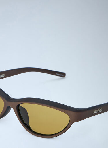 LN-CC® - Jacquemus: Curvo Sunglasses - Brown Jacquemus Curvo Sunglasses Brown jac0365303