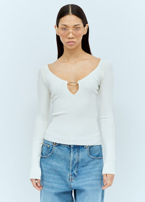 Jacquemus Le Haut Pralù Top White jac0256011