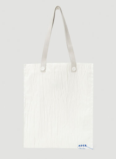 Ader Error Crinkled Tote Bag White adr0344024