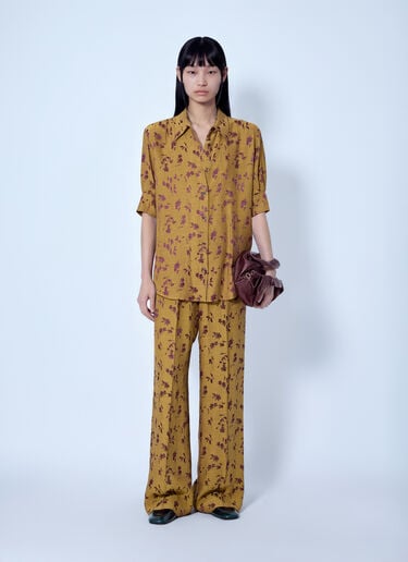 LN-CC® - Dries Van Noten: Floral Patterned Button-Down Shirt - Yellow Dries Van Noten Floral Patterned Button-Down Shirt Yellow dvn0266008