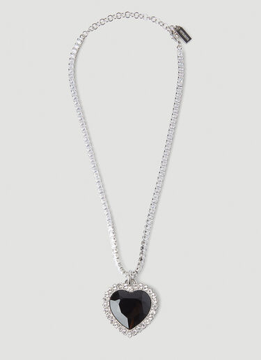 VETEMENTS Crystal Heart Necklace Black vet0147033