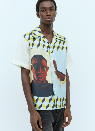 Wales Bonner Birdsong 桑蚕丝衬衫 乳白色 wbn0154011