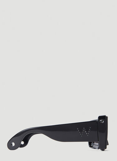 Walter Van Beirendonck x Komono Alien Wide Sunglasses Black wlt0152048