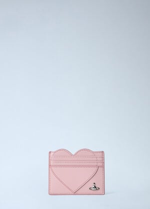 Vivienne Westwood Heart-Detail Leather Card Holder Pink vvw0263028