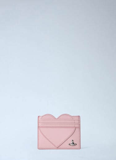 Vivienne Westwood Heart-Detail Leather Card Holder Pink vvw0263028
