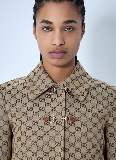 Gucci GG Canvas Jacket Brown guc0259004