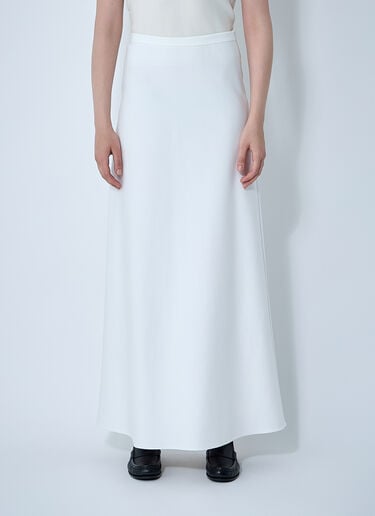 Max Mara Vernice Midi Skirt White max0261007