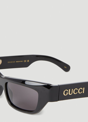 Gucci 矩形太阳镜 黑 guc0152269