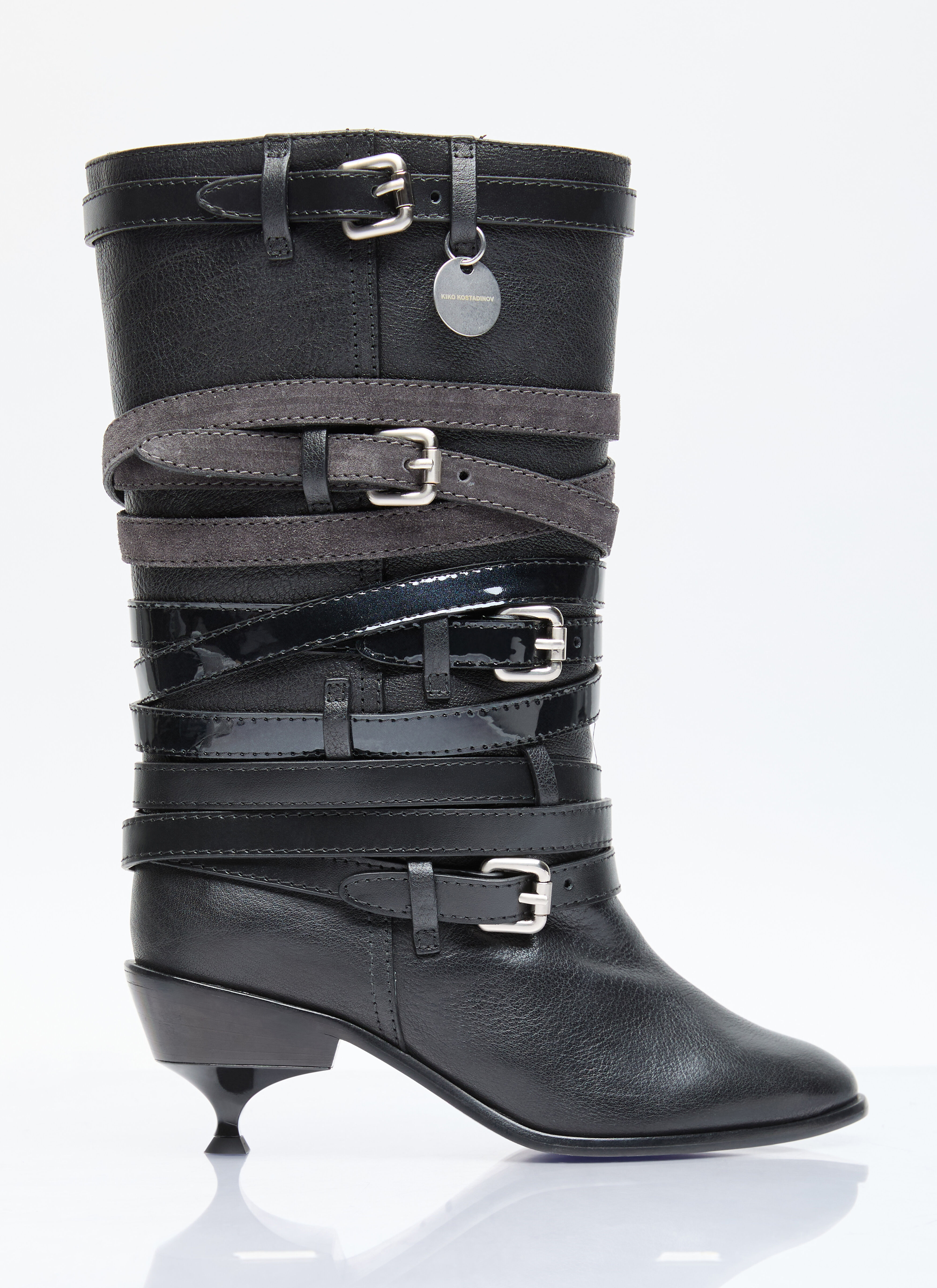 MM6 Maison Margiela Quad Belt Boots Grey mmm0255019