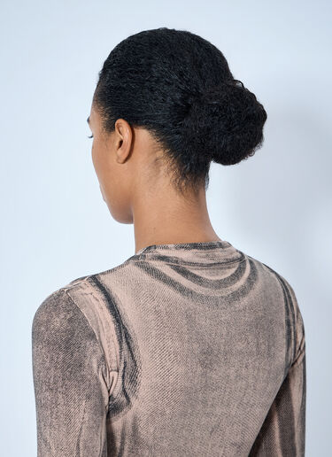 Acne Studios Long Sleeve Logo Top Beige acn0265018