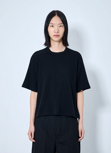 LN-CC® - Rick Owens: Cropped Brad T-Shirt - Black Rick Owens Cropped Brad T-Shirt Black ric0265030