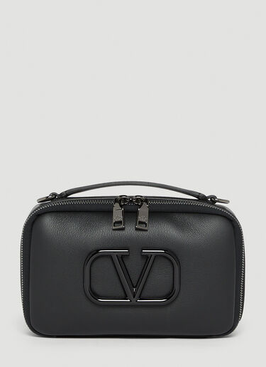 Valentino VLogo Crossbody Bag in Black Black val0147029