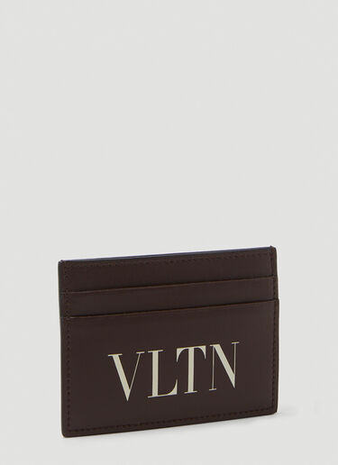 Valentino Garavani VLTN 프린트 카드 홀더 브라운 val0149041