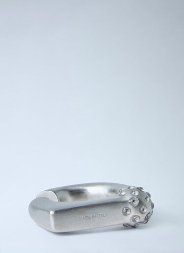 Rick Owens Orb Ear Cuff Silver ric0263077