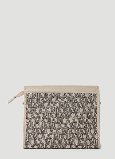 Max Mara Jacquard Logo Shoulder Bag Beige max0252073