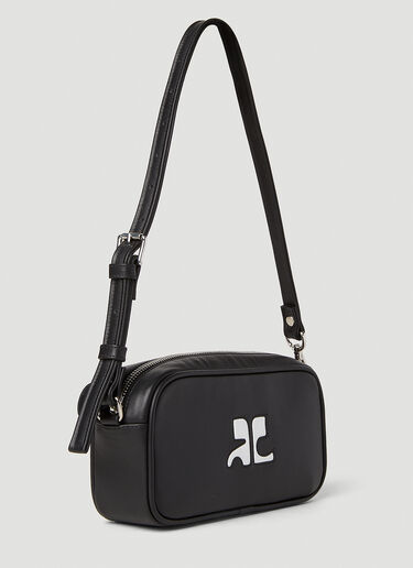 Courrèges Logo Baguette Shoulder Bag Black cou0251020