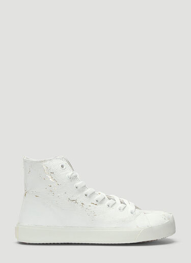 Maison Margiela Cracked Tabi Sneakers White mla0238015