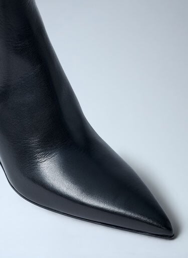 皮革坡跟及踝靴 Rick Owens 皮革坡跟及踝靴 黑色 ric0262020